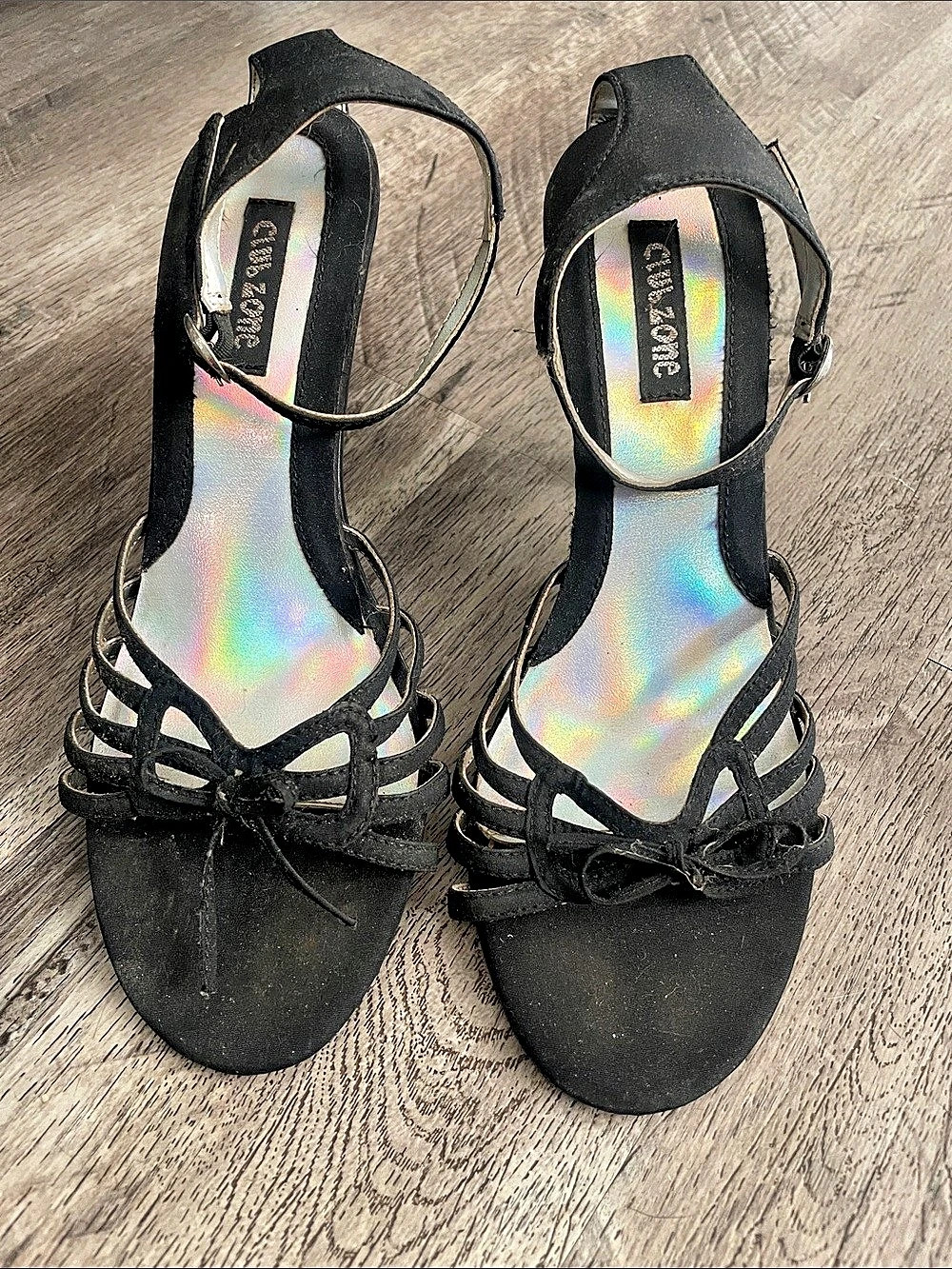 Strappy High Heel Sandals in Black